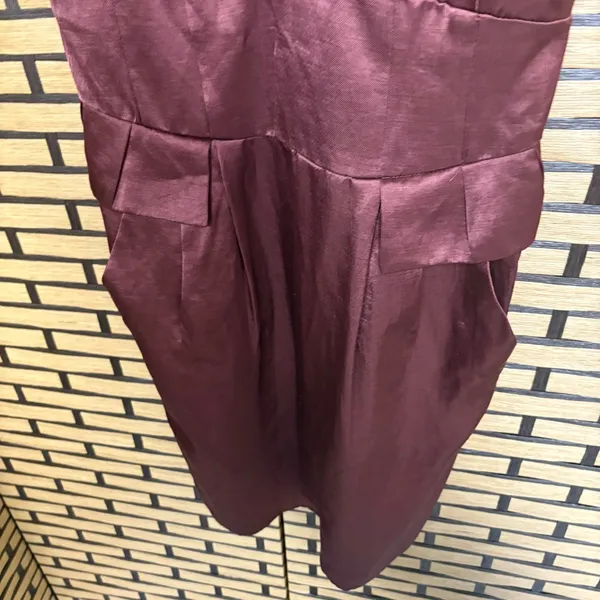Nanette Lepore Brown Satin Dress Size‎ 4 - Image 5