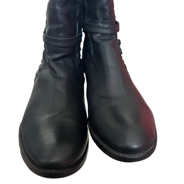 Mariana bubble leather Reanna boots BLACK Western Casual Mid Calf - Image 8