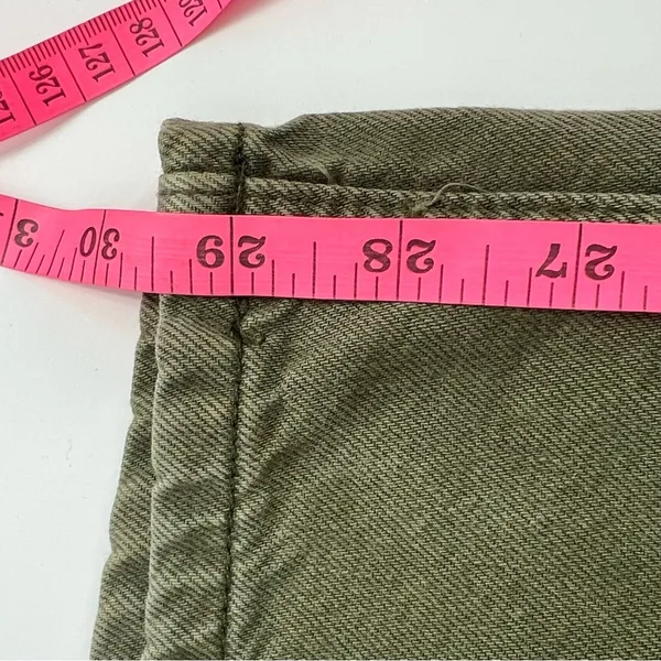 FREE PEOPLE We The‎ Free Palmer Cuffed Jeans Army green sz 32 - Image 9