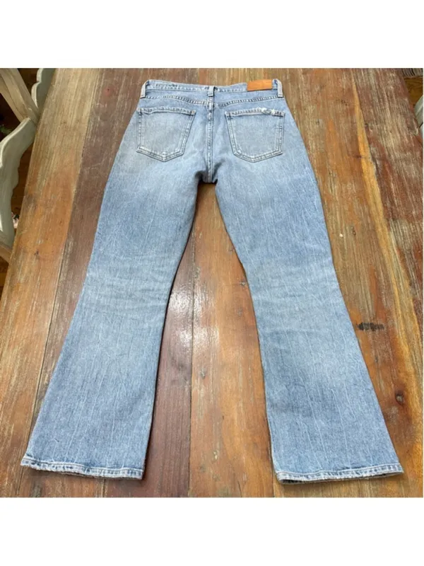 Citizens of Humanity Blue Flare Distressed Jeans Size 24 - Image 12