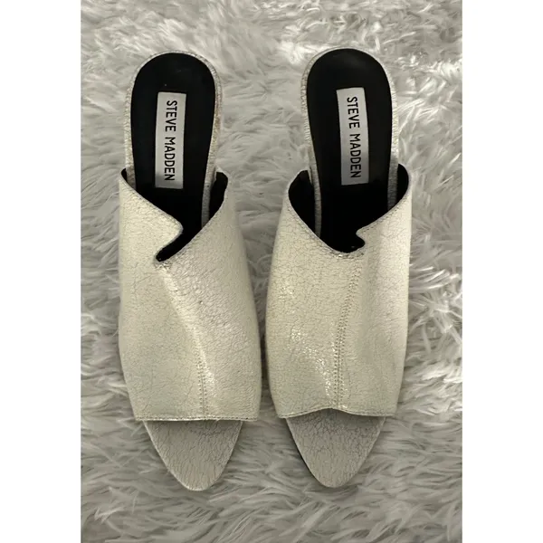Steve Madden Dayla peep-toe mule Shoes‎ sz 8 - Image 2