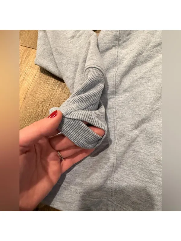 Athleta Clarity V-Neck Sweatshirt Blue - Image 4