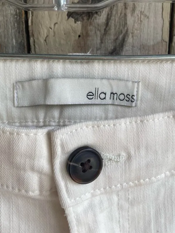 Ella Moss wide leg cropped ankle pant winter white casual work office cottage 14 - Image 3