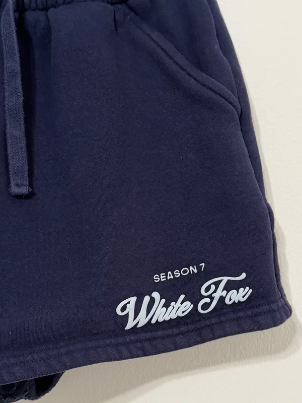 White Fox Season 7 Deep Sea Blue Lounge Sweat Shorts Size XS - Image 5