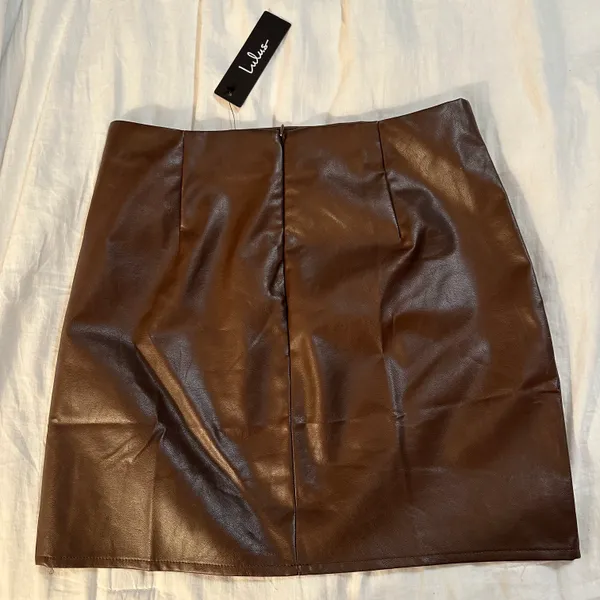 Lulus Brown Leather Skirt - Image 2