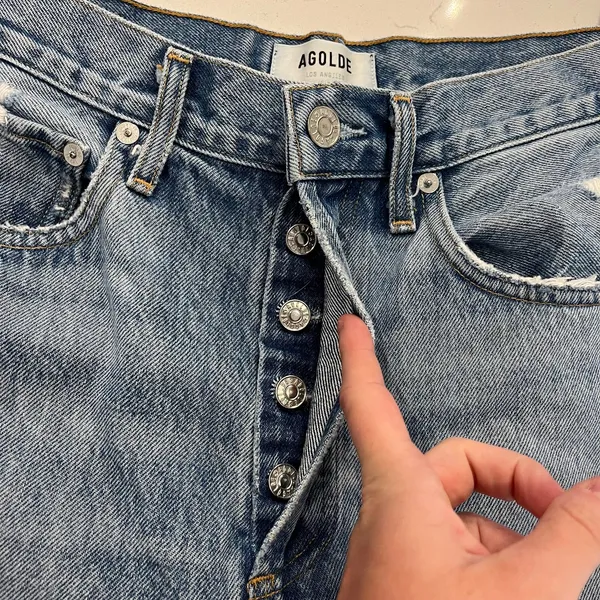 AGOLDE 90's Mid Rise Loose Fit Jeans in Fall Out Size 26 - Image 8