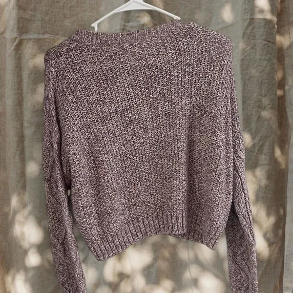 LA Hearts Cable Knit Sweater Mauve - Image 3