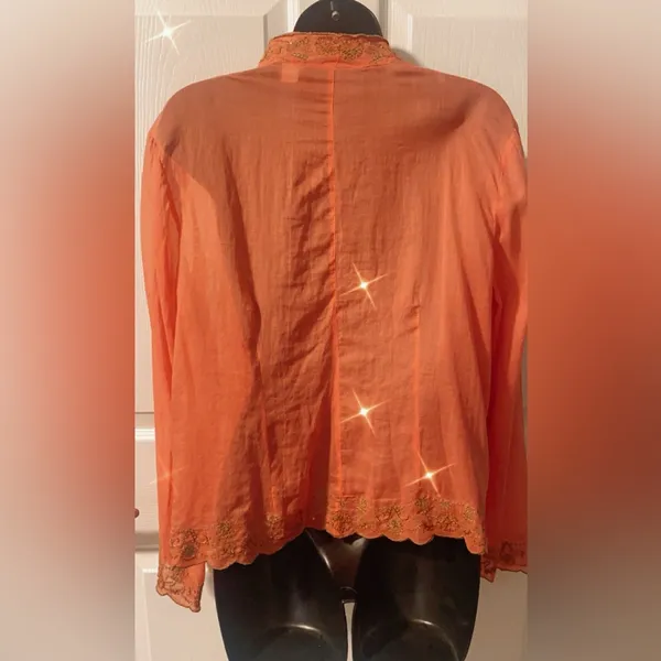 Very sheer cover shirt Orange Size L - Image 5