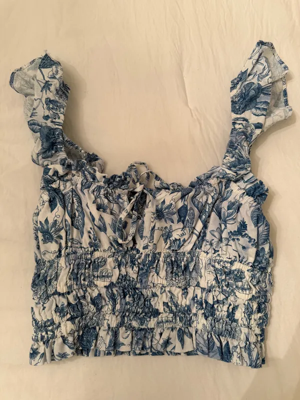 Floral top Blue Size XS - Image 2