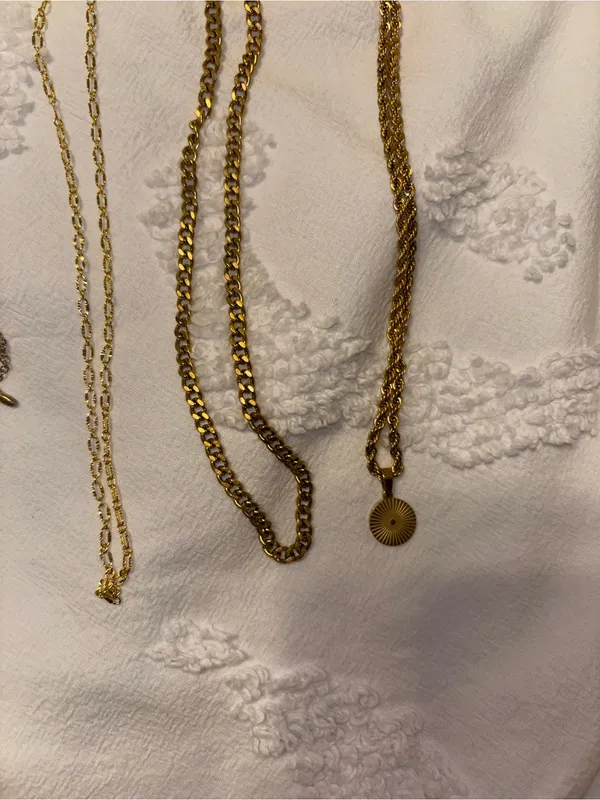 Gold Layered Pendant Necklace Set - Women Jewelry - Image 3