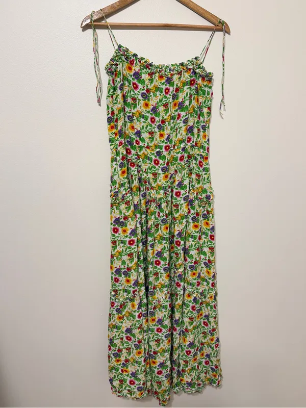SWF Dynamic Floral Dress Size Medium Resurgence Shoulder Tie Maxi Revolve - Image 7
