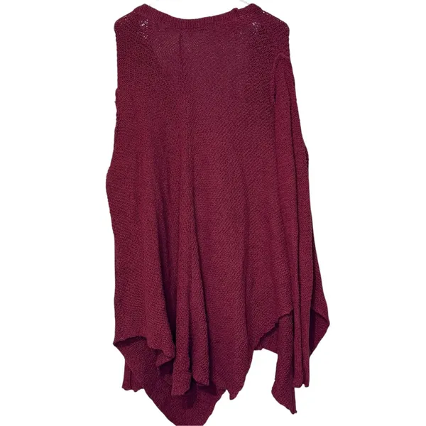 Free People Womens Sweater Long Sleeve Cardigan Snap Button Slouchy Red Large - Image 10