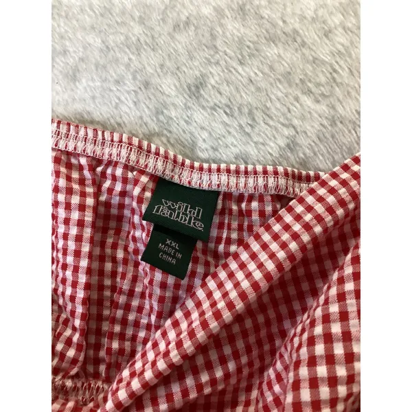 Wild Fable Red‎ White Gingham Smocked Tiered Mini Dress XXL New With Tags - Image 2