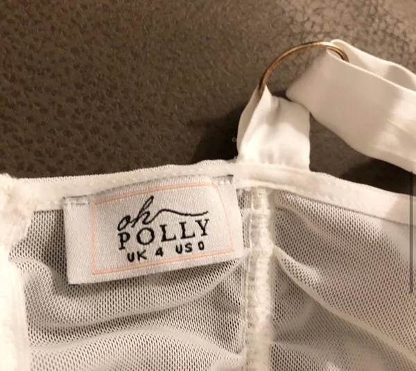 Oh Polly Mesh White Mini Dress - Image 5