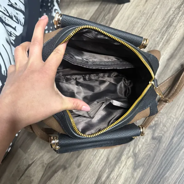 & Other Stories Brown and black shoulder and hand bag - Image 6