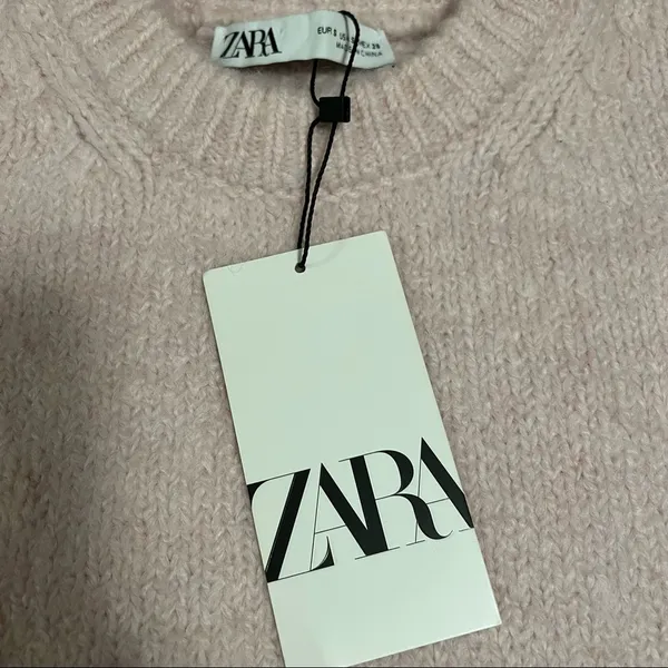 NWT zara baby light pink fluffy sweater - Image 3