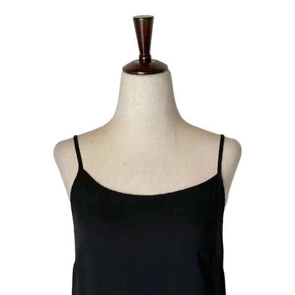 Comptoir Des Cotonniers Black Scoop Neck Mini Slip Dress Size 4‎ - Image 3