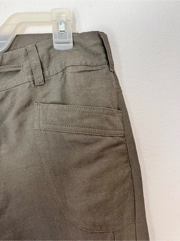 Sandro Gray Linen Blend Straight Leg Trousers Women's Size 8P Petite Lightweight - Image 5