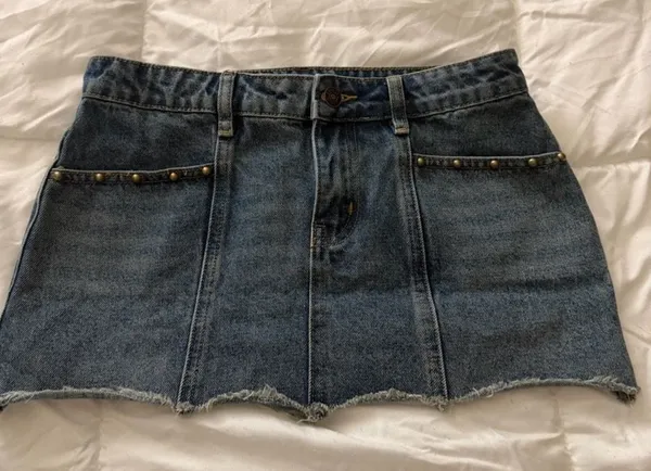 Edikted Denim Mini Skirt - Image 2