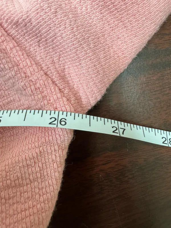 Aerie Pink Quarter Zip Cropped Oversized Hoodie Size Medium - Image 6