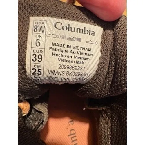 Columbia Crestwood Hiking‎ Boots Grey Brown Pink Womens 8W - Image 6