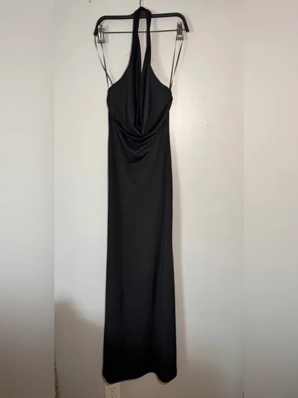 Cowl Neck Black Maxi Dress - Image 2