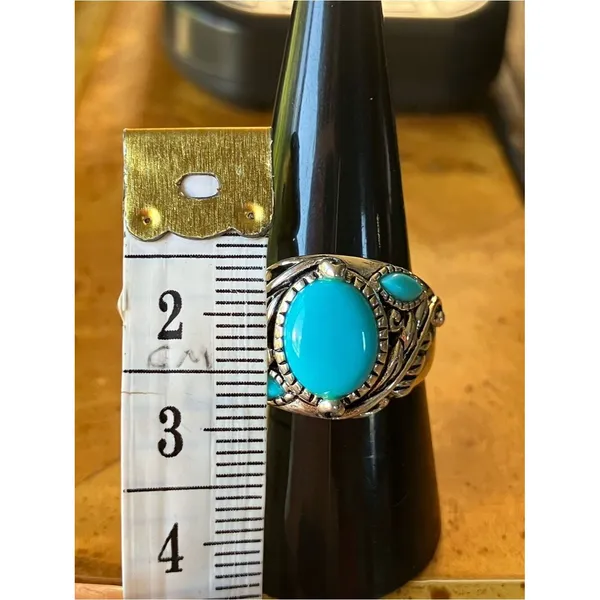 Sleeping Beauty Turquoise Sterling Silver Ring Size 9 Blue - Image 6