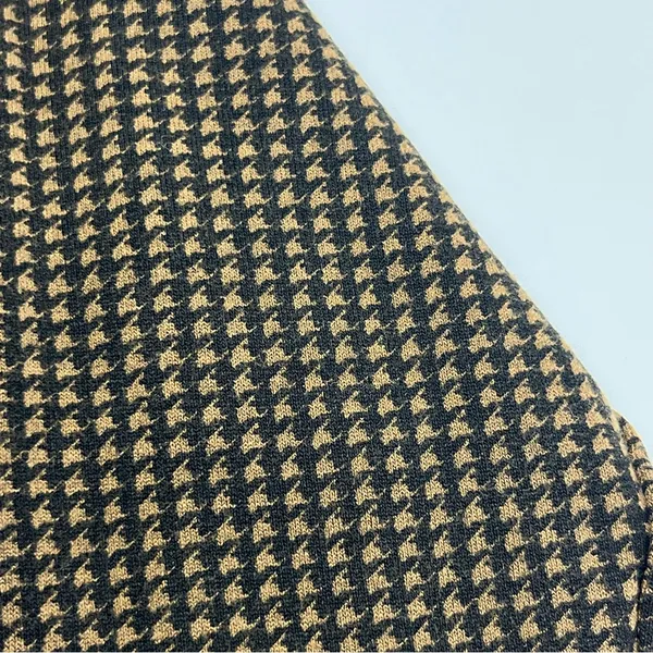 Bryn Walker Top Large Brown Houndstooth Jersey Knit Boat Neck Oversized‎ Tunic - Image 9