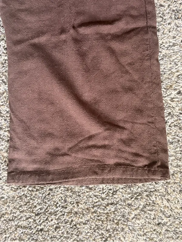 Brown Drawstring Lounge Pants Size L - Image 3