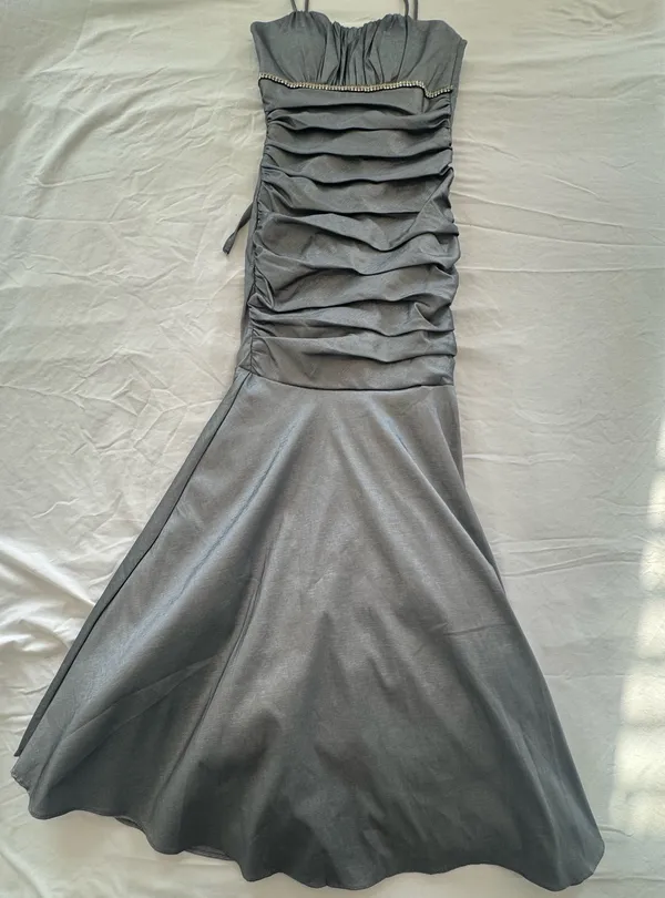 Grey Cindy Prom Dress Gray - Image 2