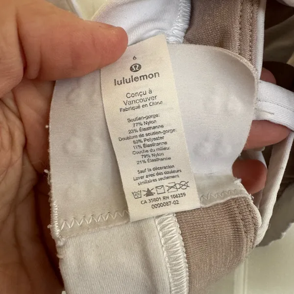 Lululemon white‎ Stash it All bra size 6 - Image 6