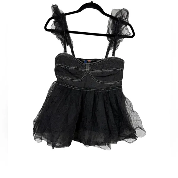 NWT Anthropologie x Pilcro Tulle Babydoll Blouse Size Small - Image 4