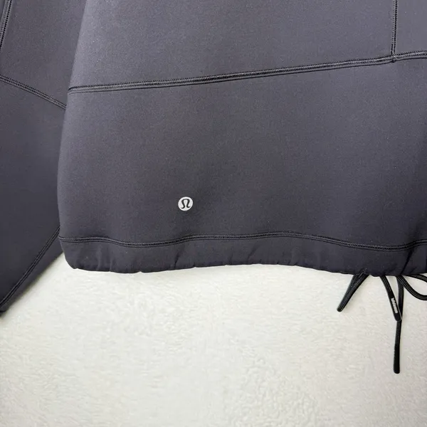 Lululemon Unleash Strength Hoodie Spacer Black 1/2 Zip Women's size 12 - Image 7