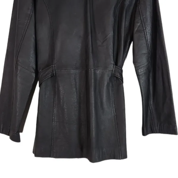 Vintage Monte Carlo Y2k 90s Leather Jacket in Black Size Large - Image 7