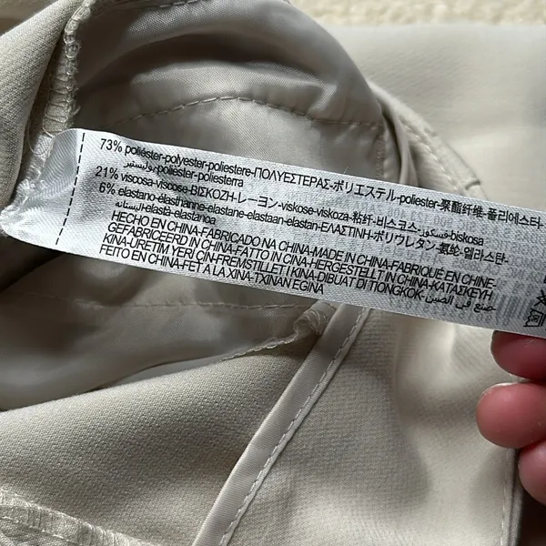 Zara: Cream Straight Leg Dress Pants - Image 4