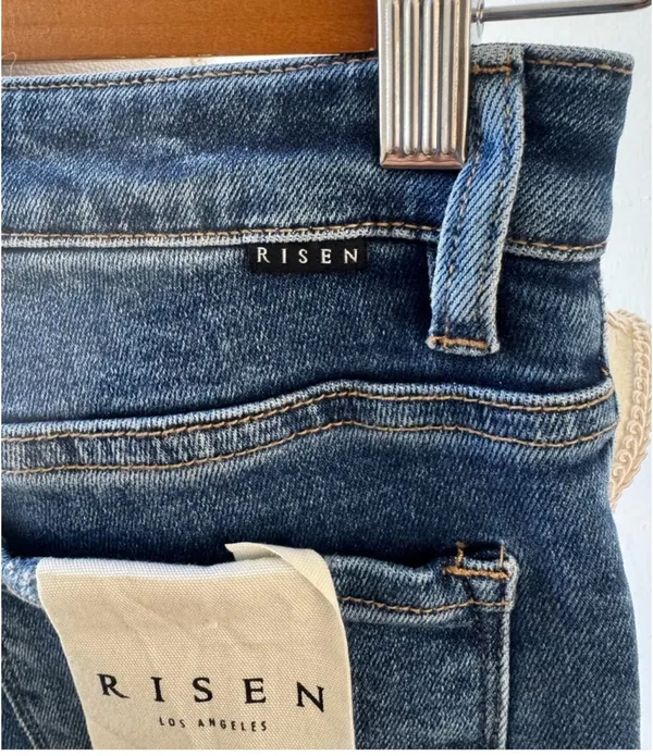 Risen NWT high rise wide leg Jean in medium wash - Image 5