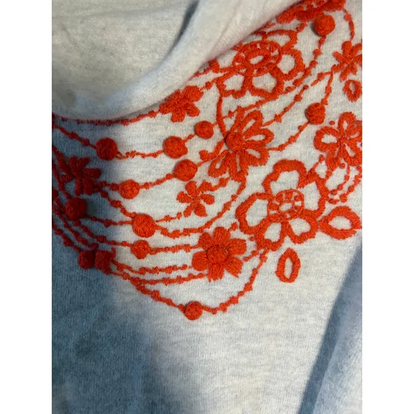 Anthropologie Moth Merino Wool Angora Sweater Boho Sz M - Image 3
