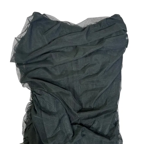 Superdown Sonya Bustier Ruched Mesh Strapless Bodycon Mini Dress Black Size S - Image 5