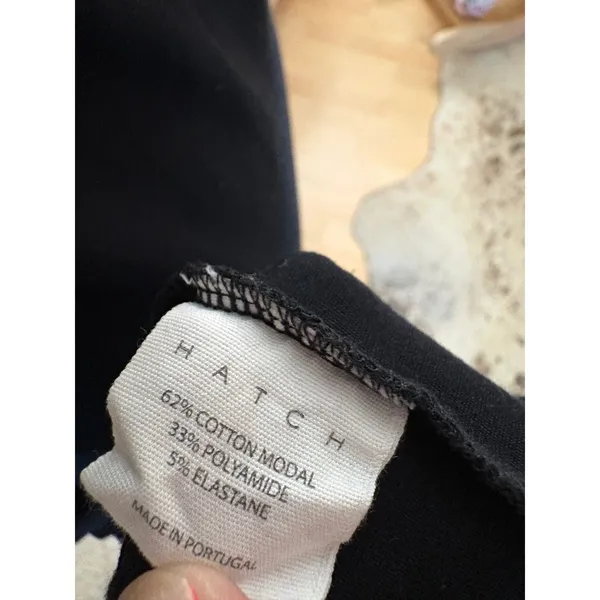 HATCH The Amy Dress Black Midi Maternity‎ Size 0 XS - Image 6