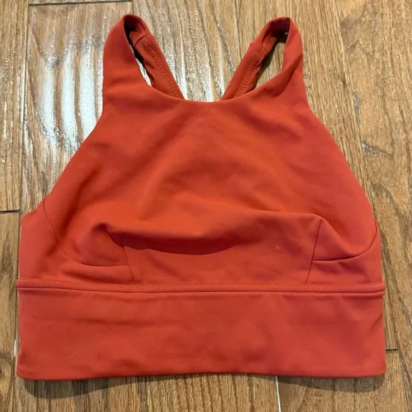 Lululemon Wunder train longline bra burnt orange size 4 - Image 3