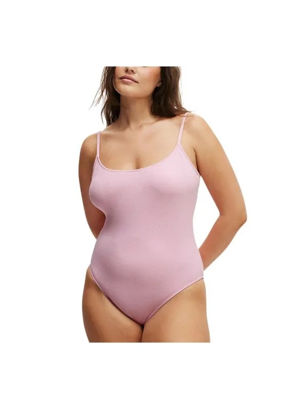 NWT Cotton On Scoop-Back Cheeky One-Piece Swimsuit Pirouette Crepe Purple Pink S - Image 2