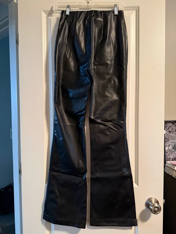 H&M Leather Faux Pants - Image 4