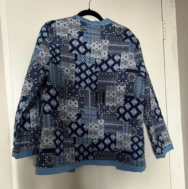 Vintage Maggie Sweet Blue Quilted Jacket Size XL - Image 3