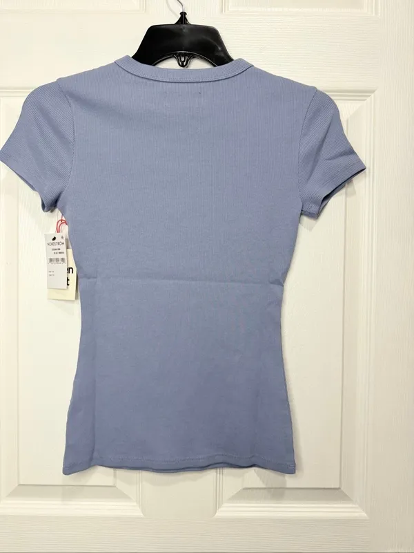 Open Edit rib short sleeve shirt XS - Image 5