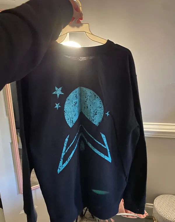 navy oversized sweatshirt Blue Size L - Image 2
