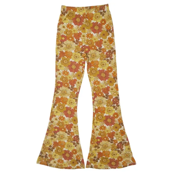 Ghanda Rosa Flares Retro Floral Bell Bottom Pants - Image 3
