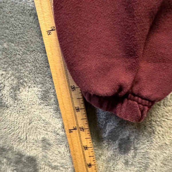 2130 | PINK Victoria's Secret Relaxed Fleece Jogger Sweatpants Burgundy Womens M - Image 4