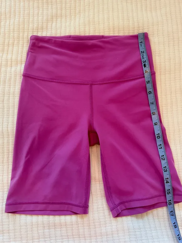 Athleta High-Rise Bike Shorts Buttery Soft Material Color Magenta Size XS - Image 9