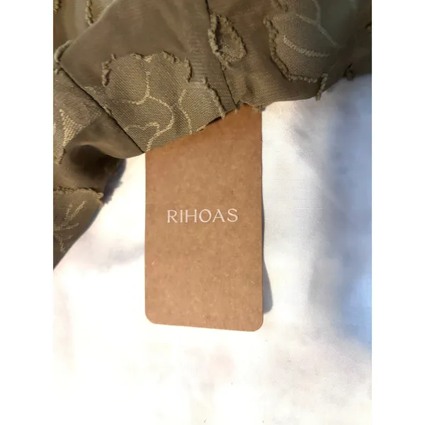 NWT Rihoas Olive Fit and Flair Mifi Dress Medium HOCO Game Day Prom Evening - Image 4