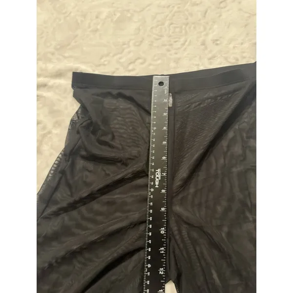 Wild Fable Mesh High Waist Flare Cover Up Pants Womens Small Black - Image 8